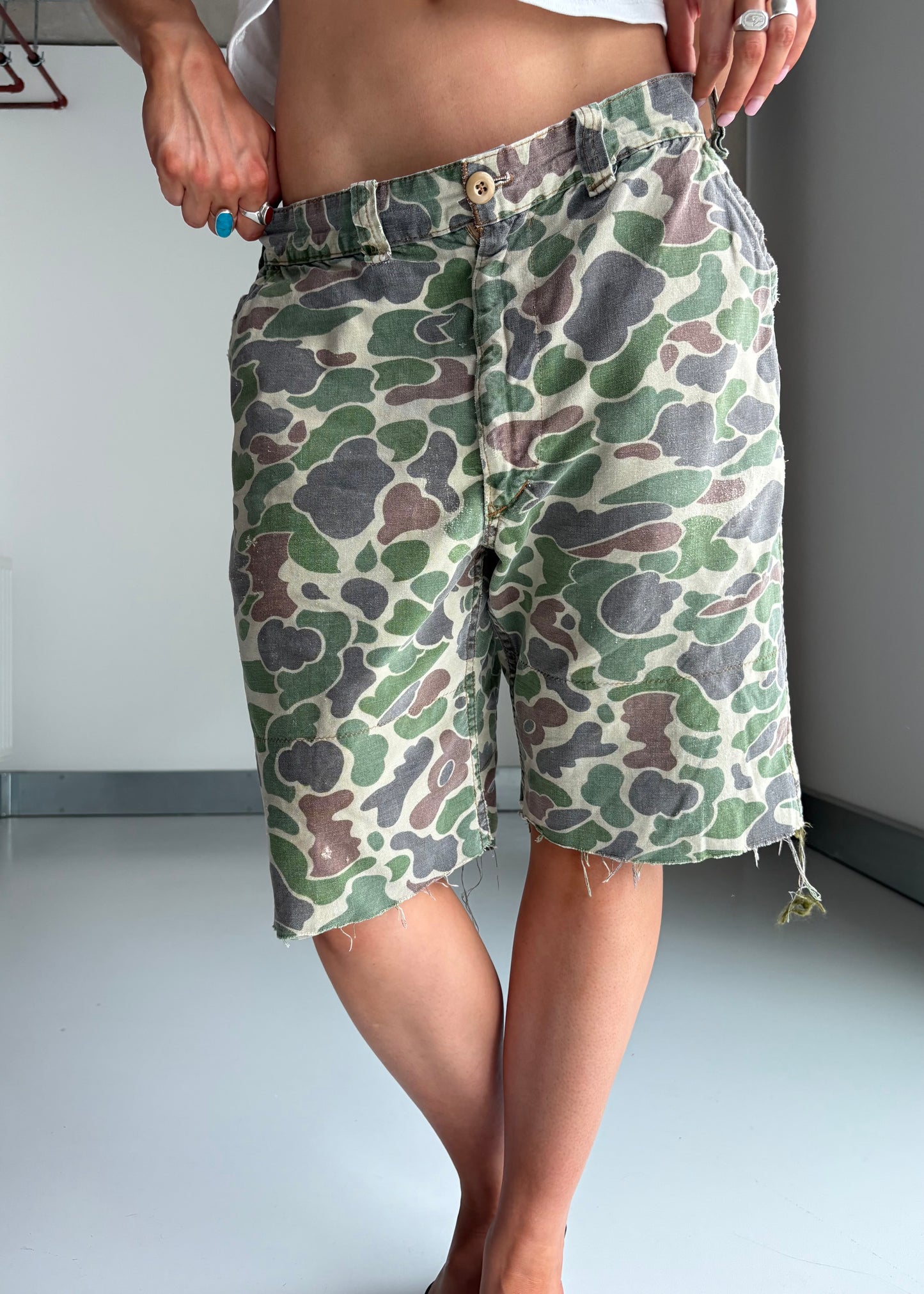 60s camo shorts
