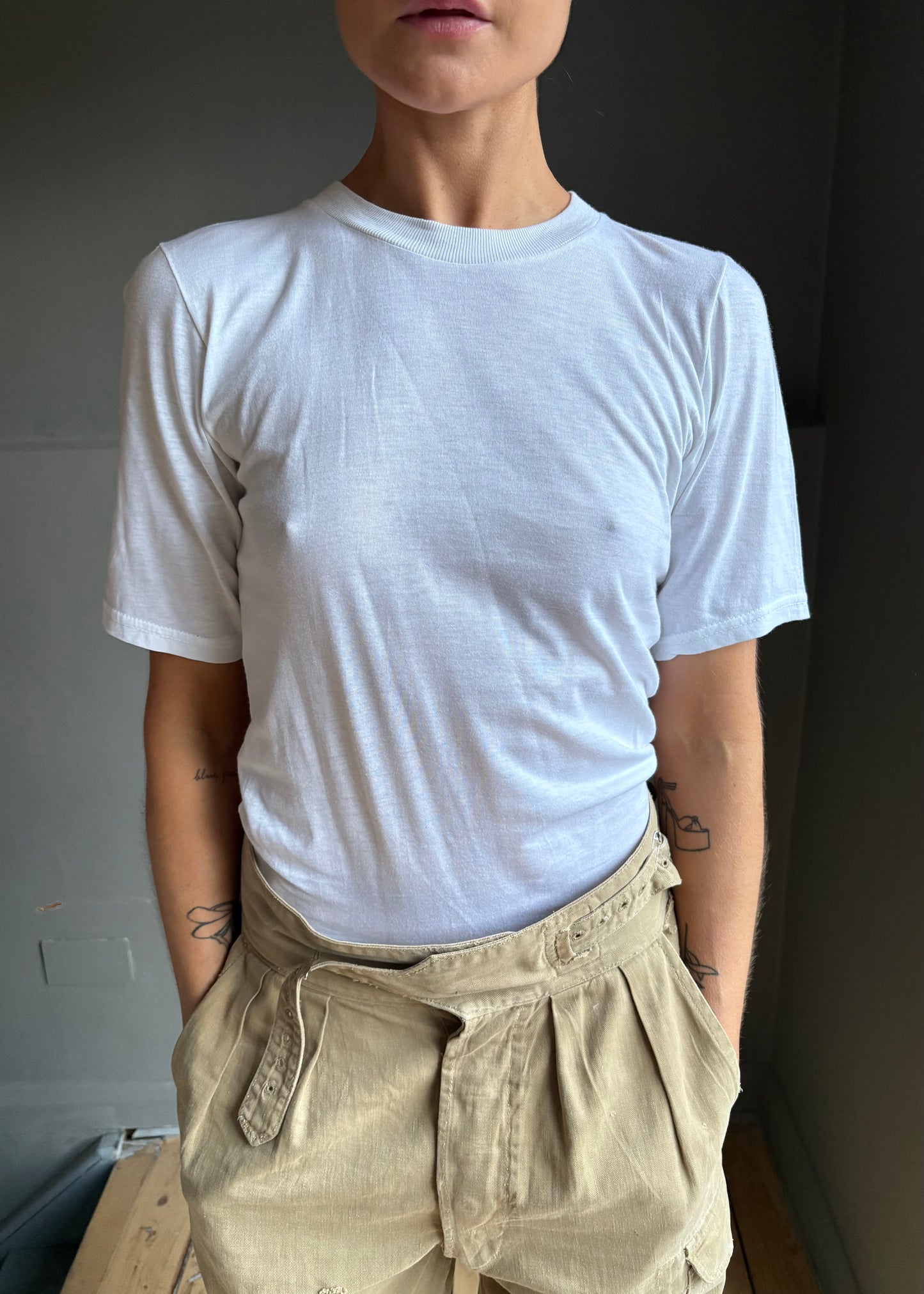 1970s white t-shirt