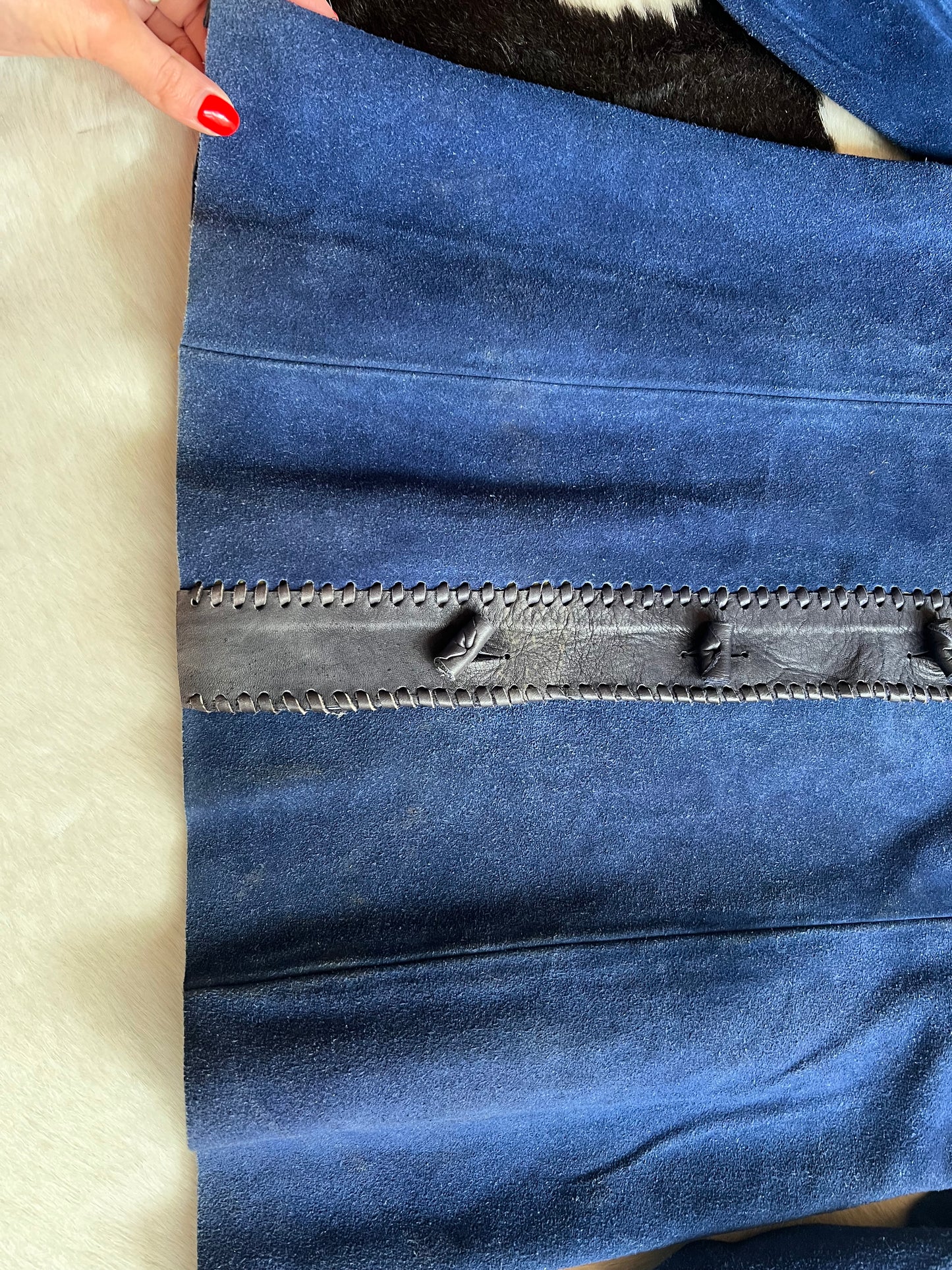 1970s CHAR blue suede jacket