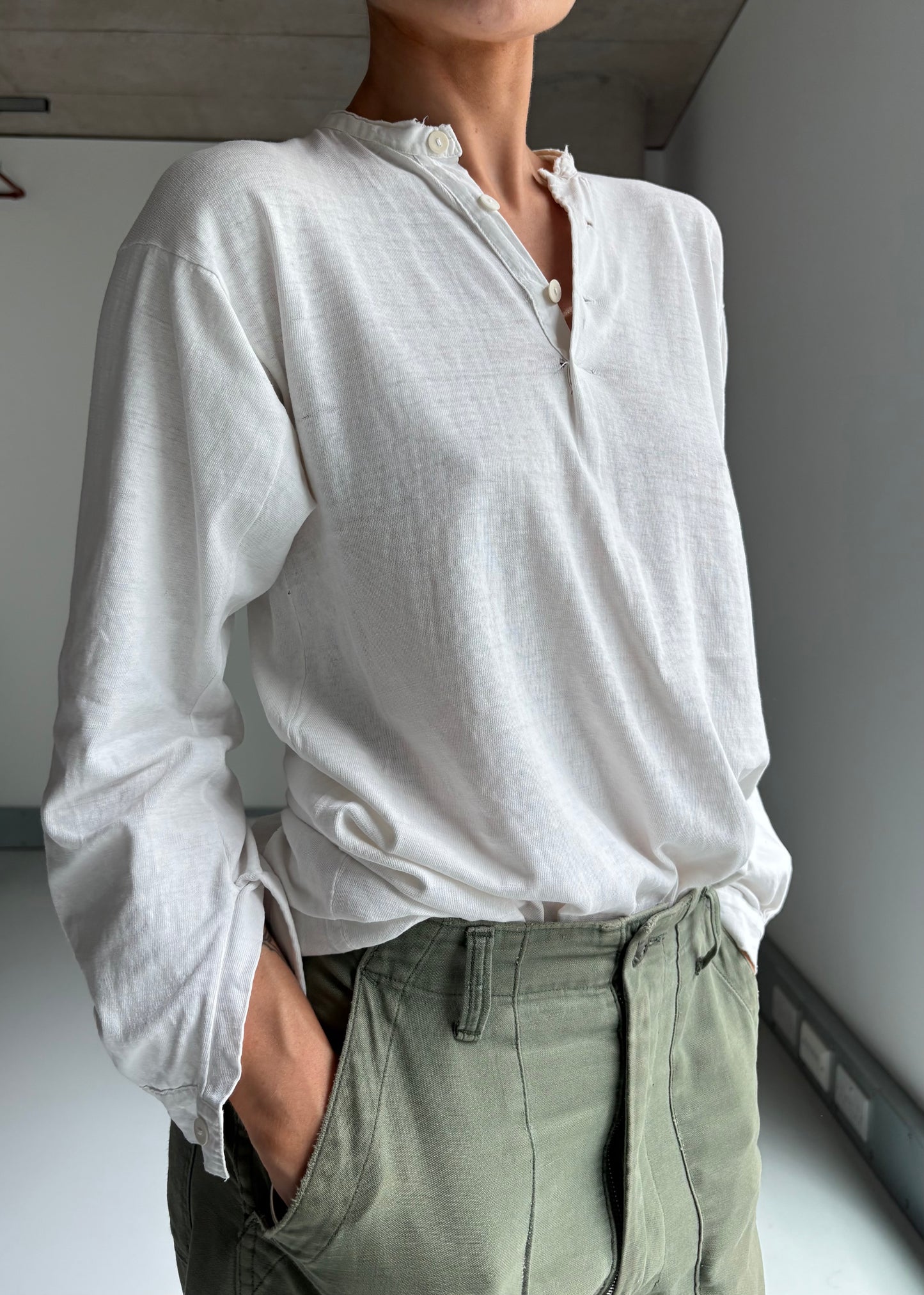 Soft cotton Henley