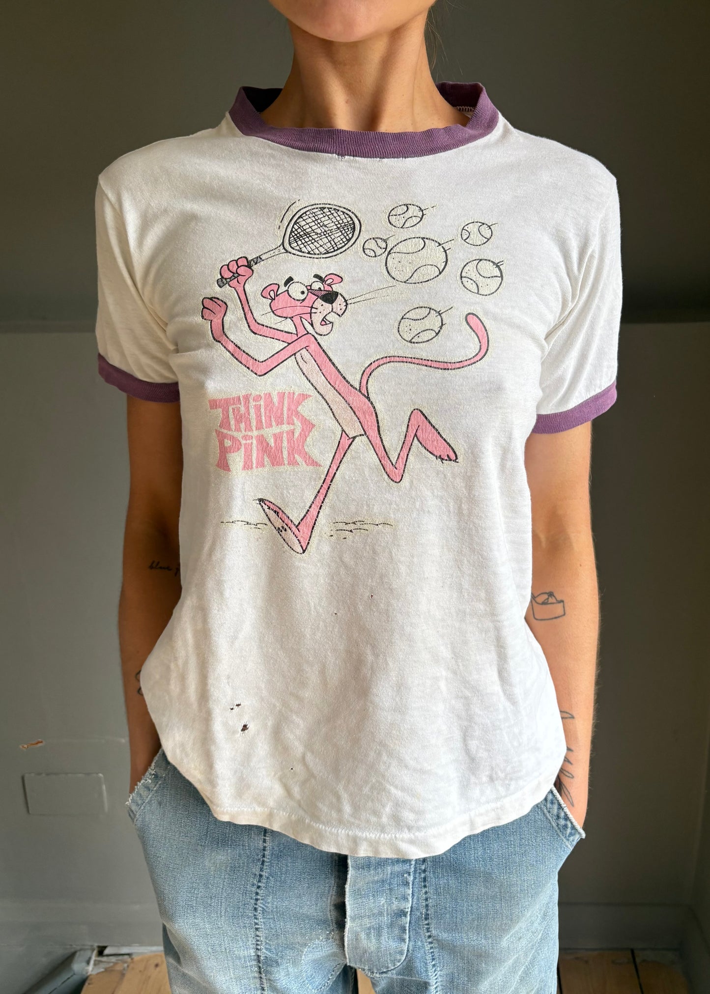 70s pink panther tee