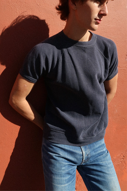 1960s faded blue sweatshirt