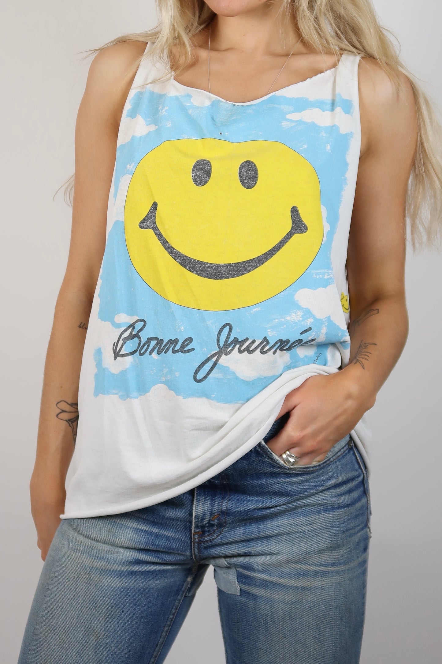 1980s Smiley slashed tank