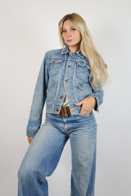 1970s embroidered Wrangler denim jacket