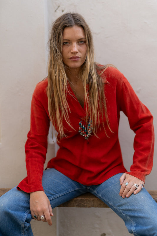 SUEDE HIPPIE SHIRT