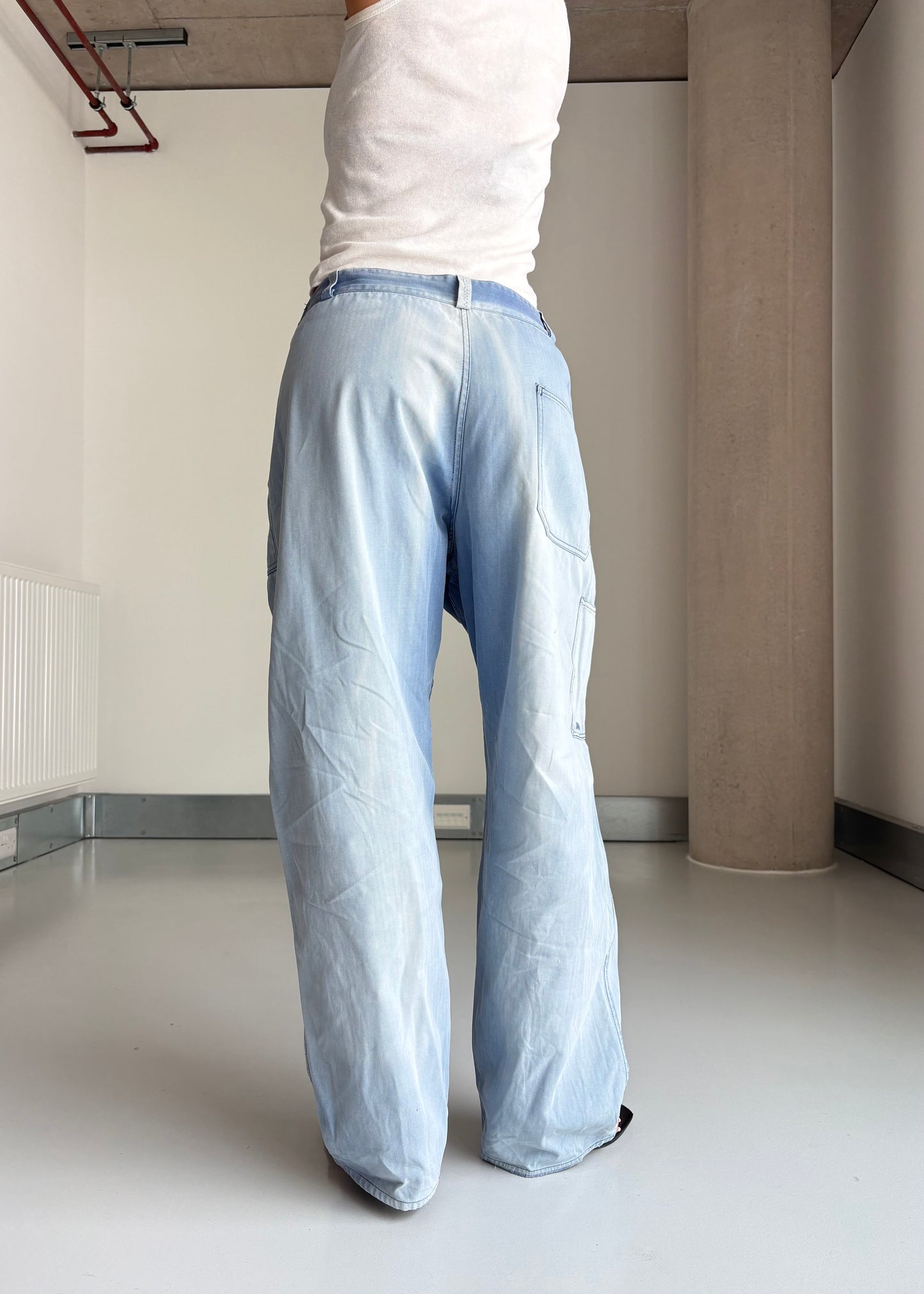 FADED BLUE WORK WEAR PANTS