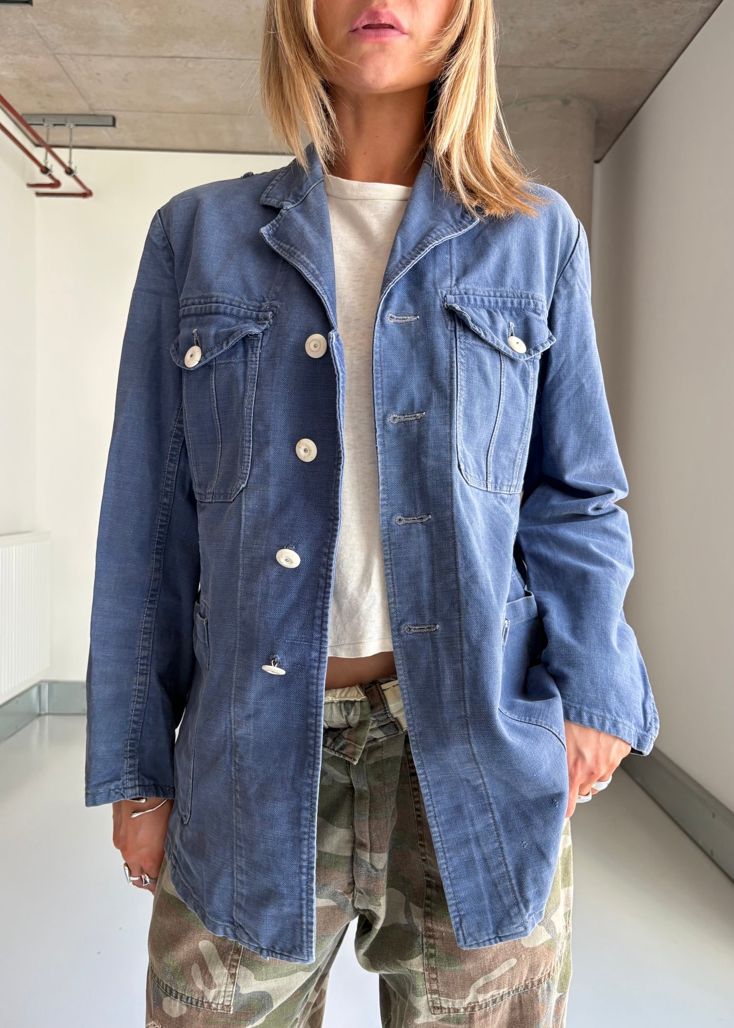 1940S BLUE MILITARY JACKET