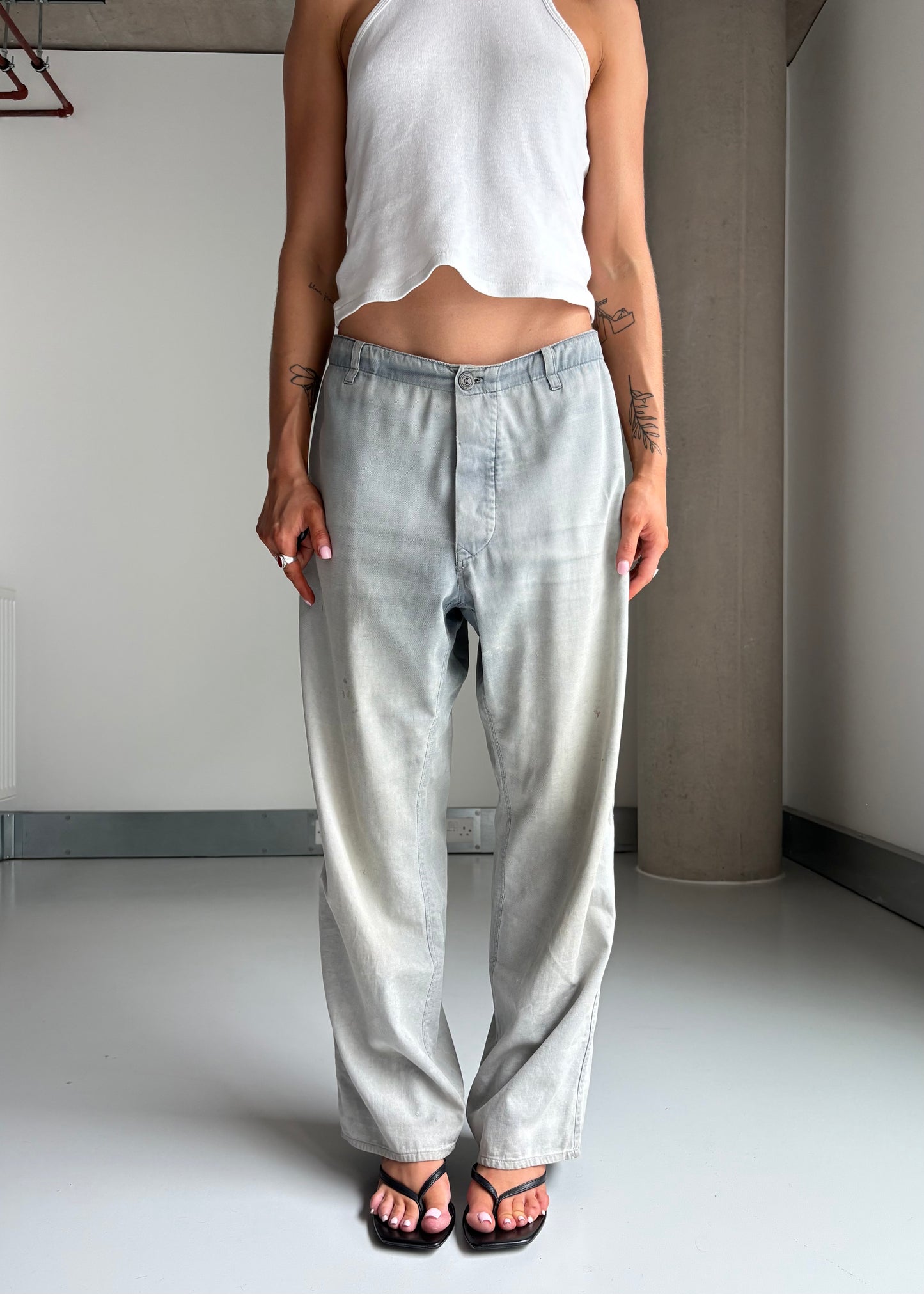 Sunfaded work pants