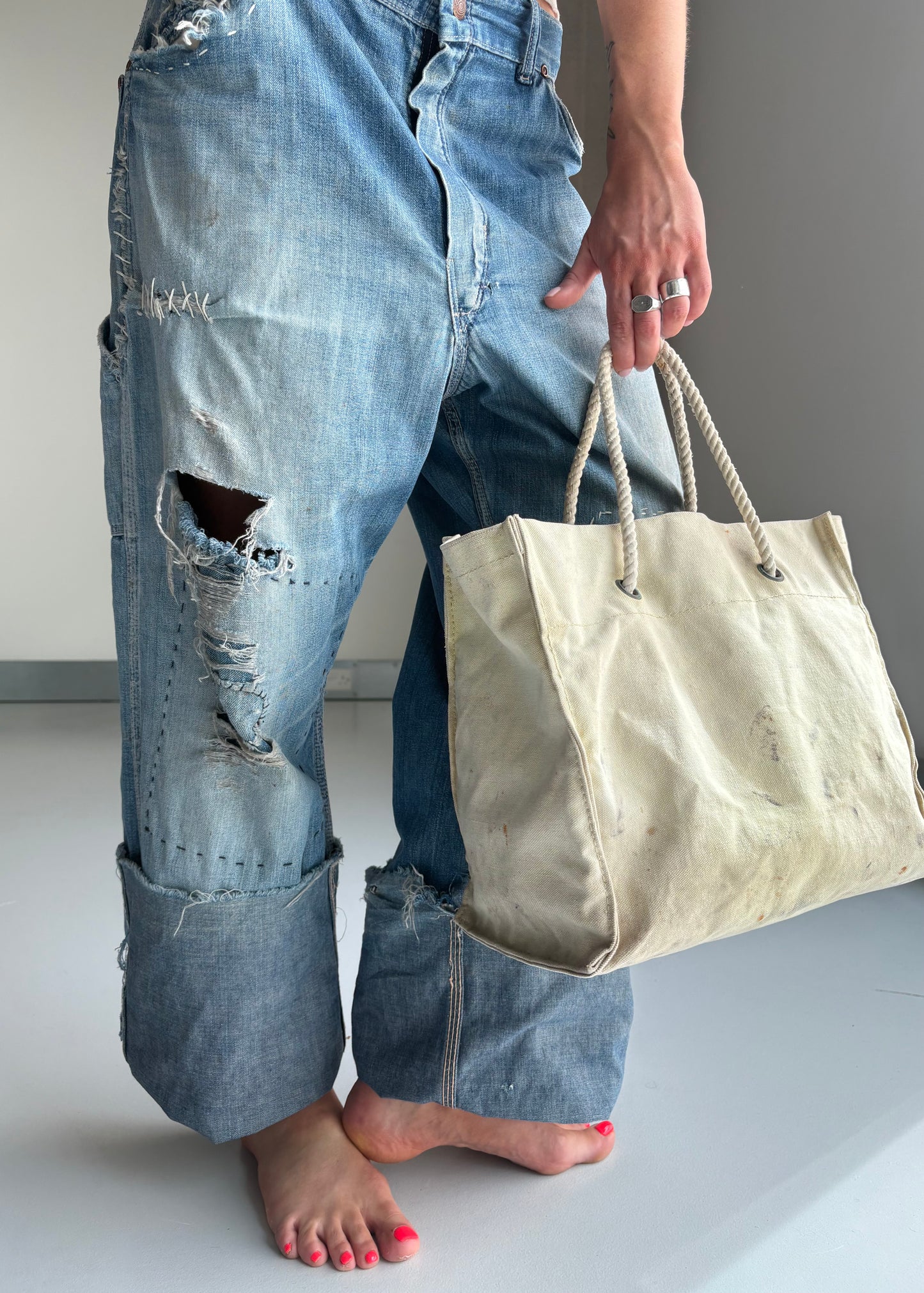 1940s bucket bag