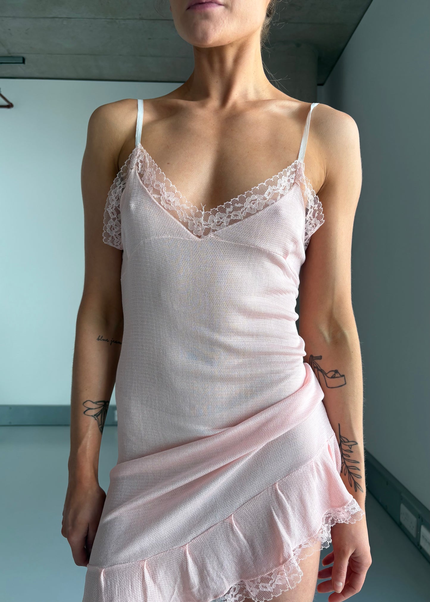50s nylon slip dress