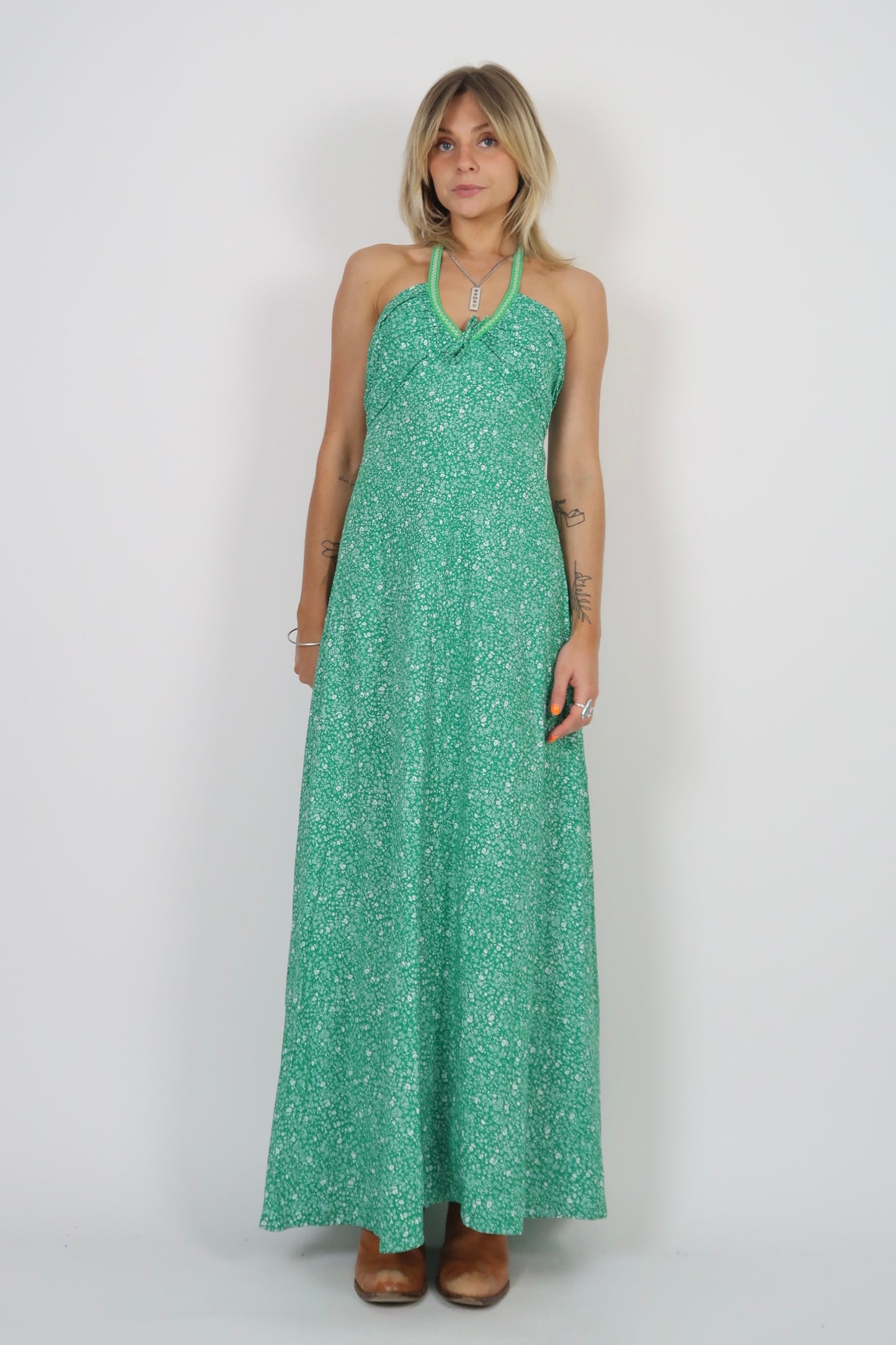 1970s cotton maxi dress