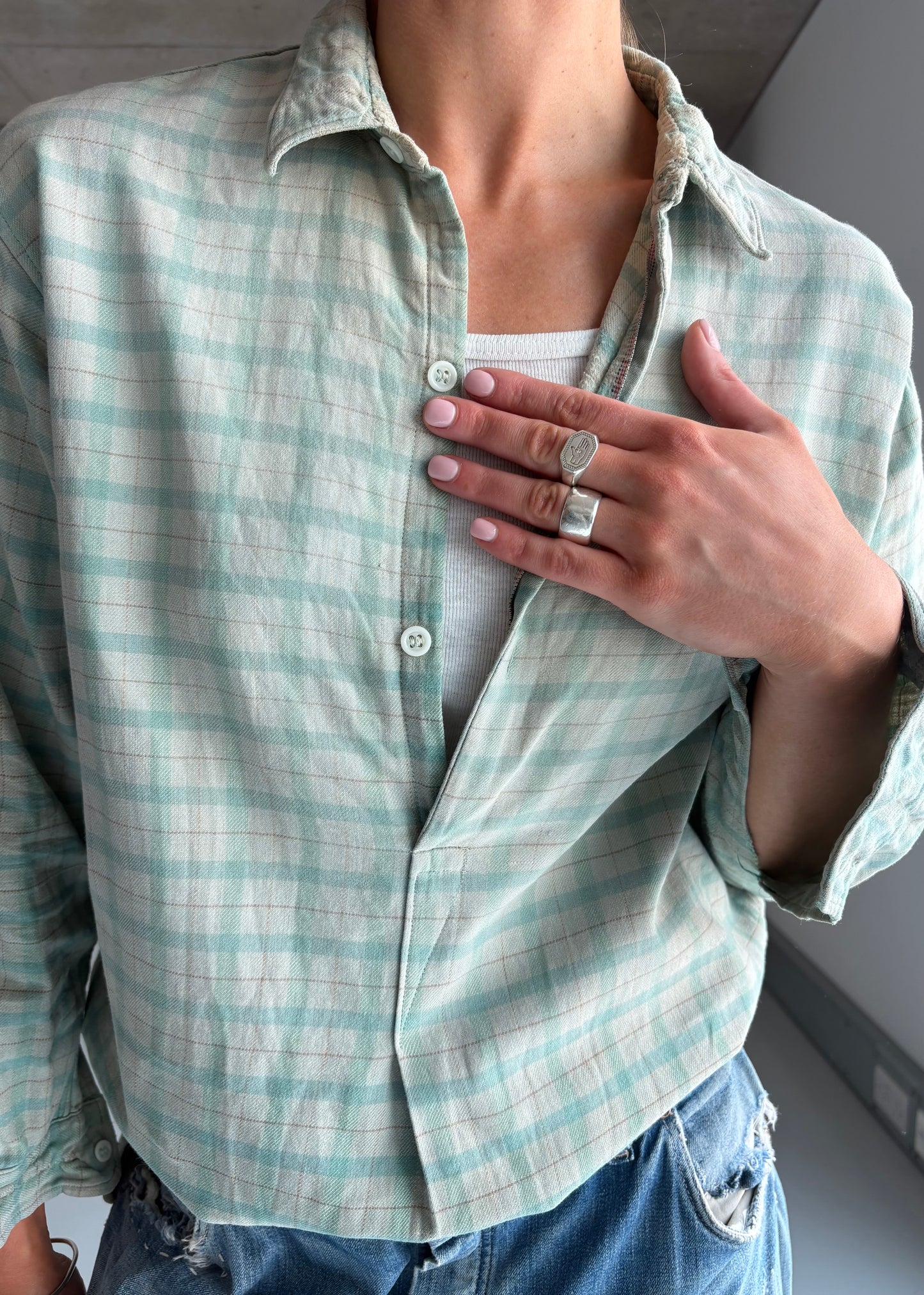 Sun faded French WORKSHIRT
