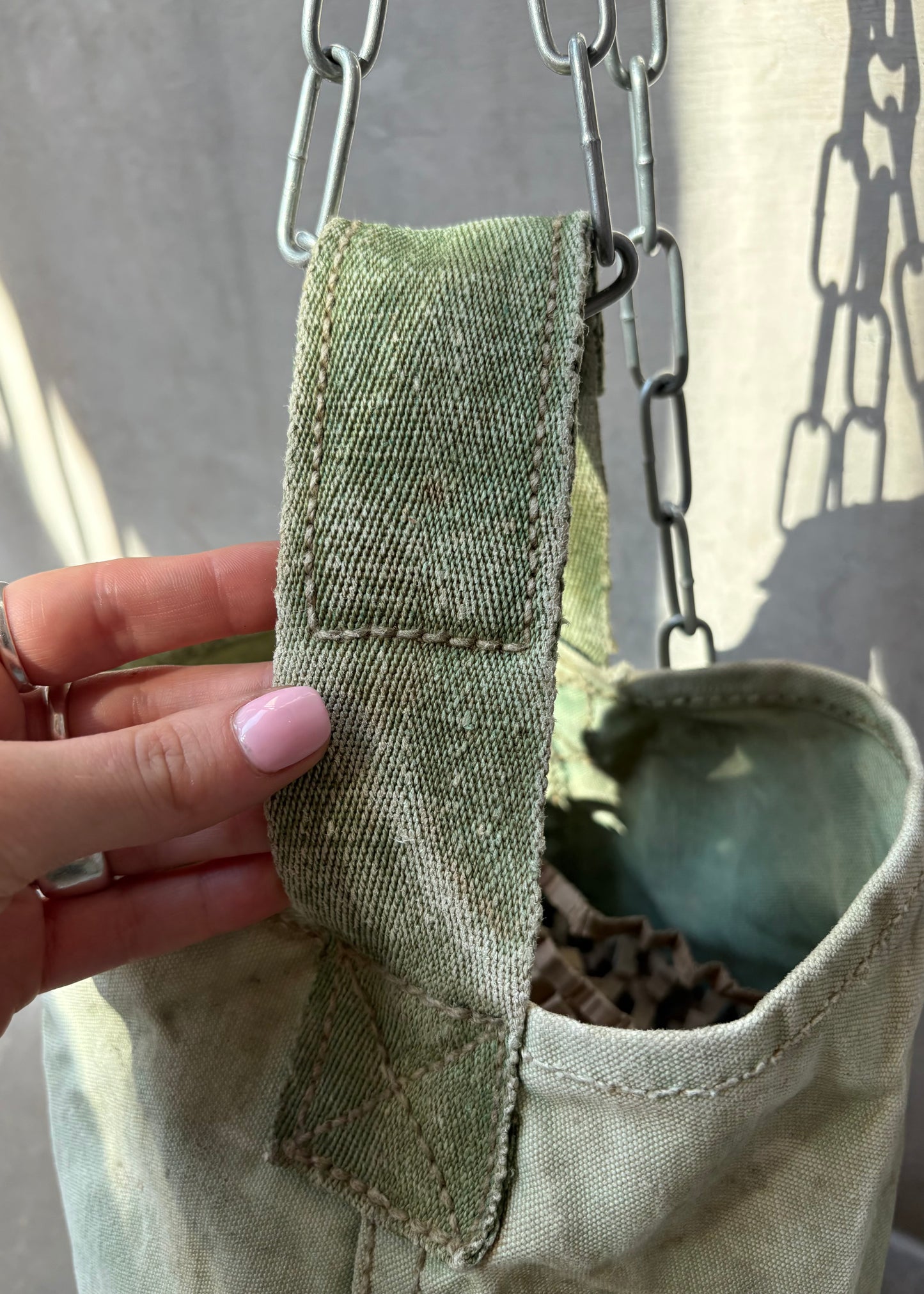 1940S CANVAS BUCKET BAG