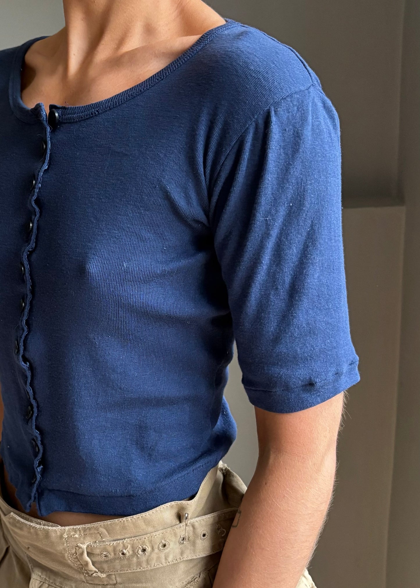 1970s button up tshirt