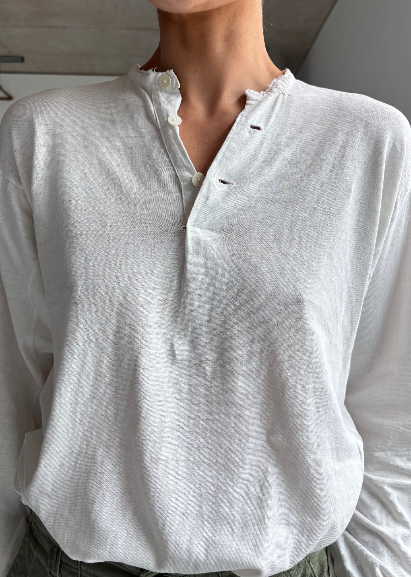 Soft cotton Henley