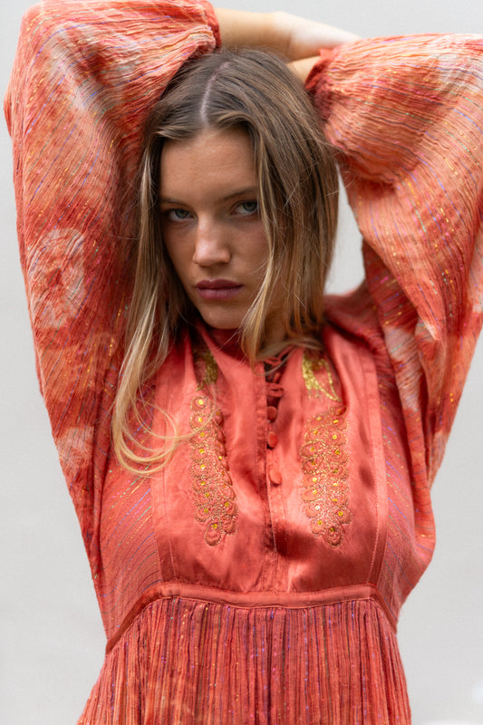 INDIAN LUREX PEACOCK DRESS