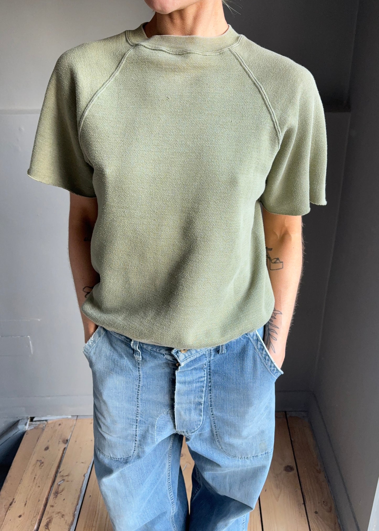 1960s soft cut off sweat