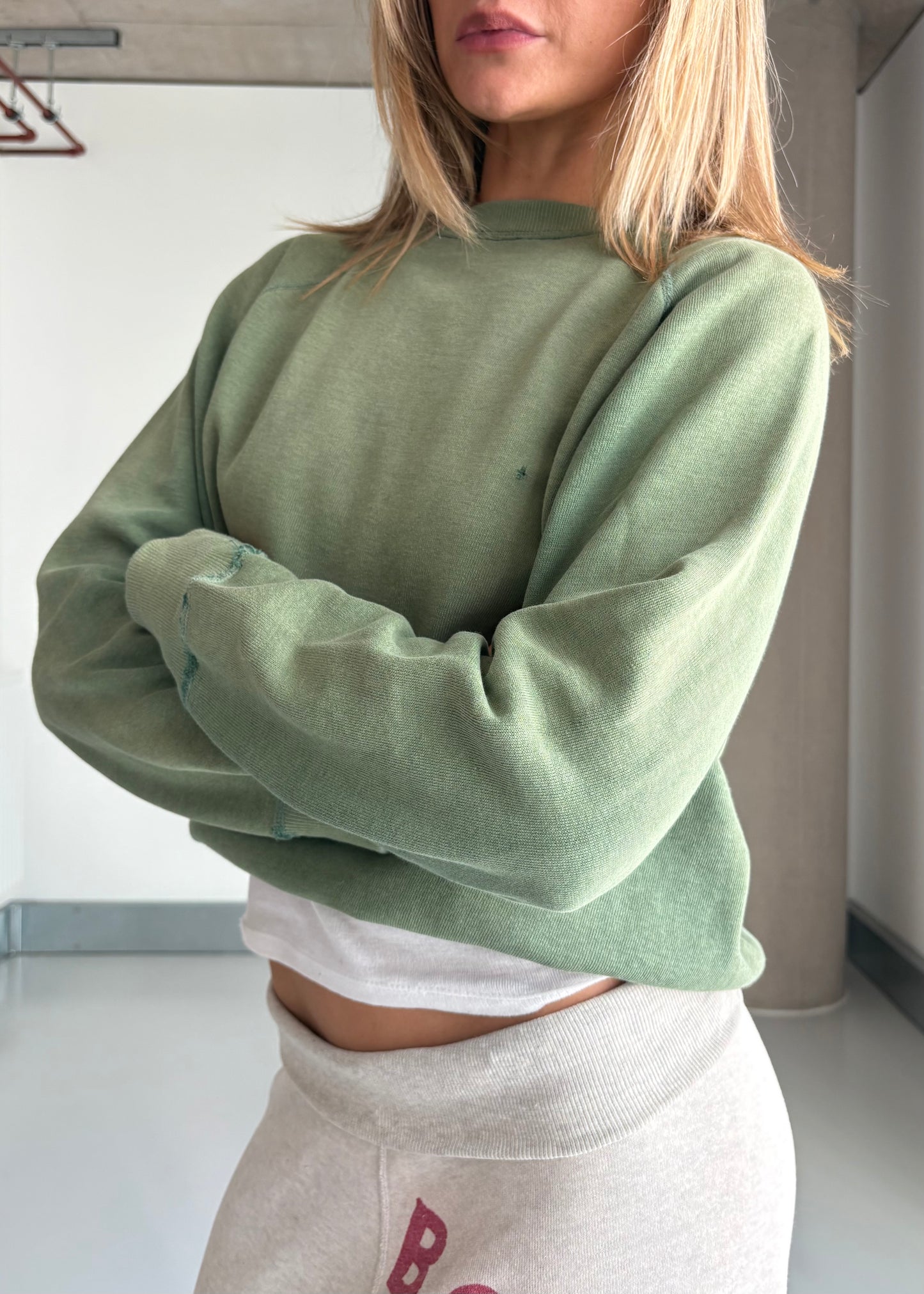 60S FADED GREEN SWEAT