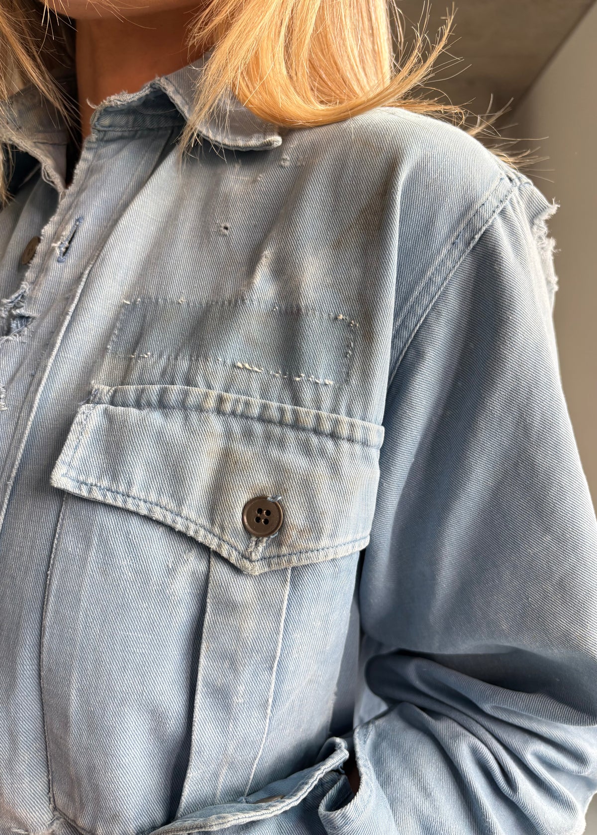 1950S MILITARY SHIRT THRASHED
