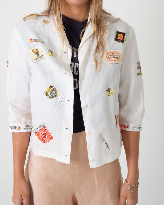 60S CROPPED ALCOHOL SHIRT