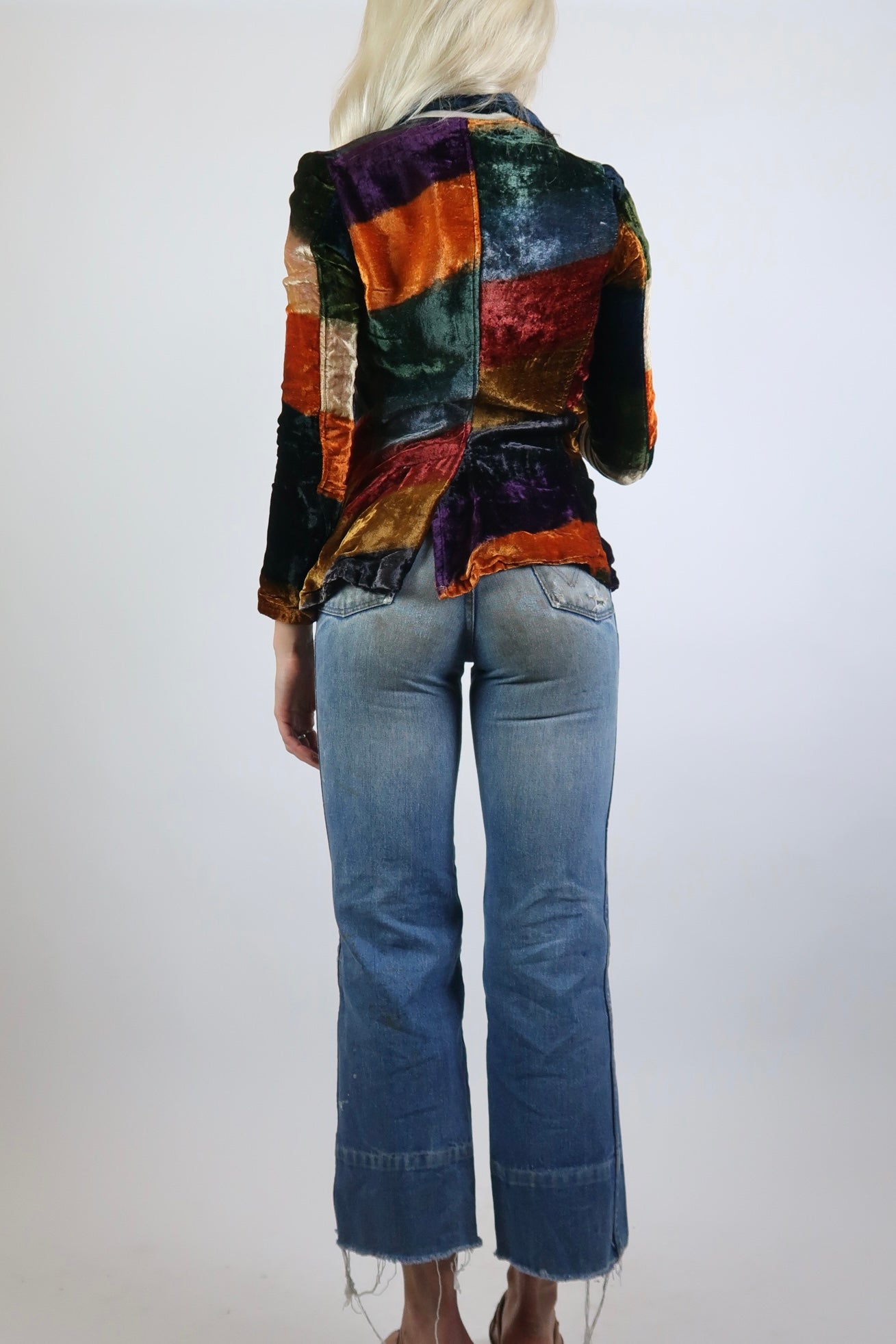 Late 60s early 70s velvet patchwork blazer