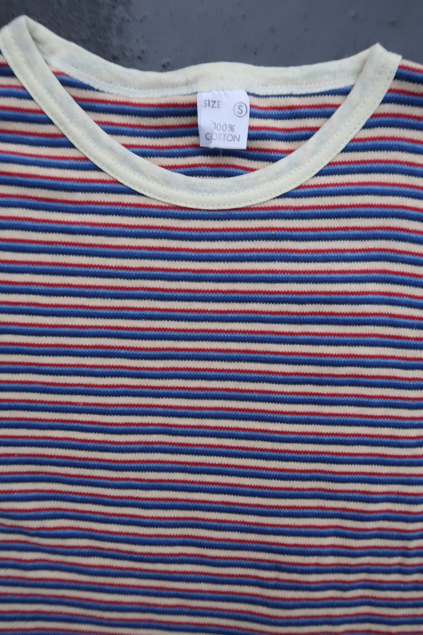 70s Stripe cotton tshirt