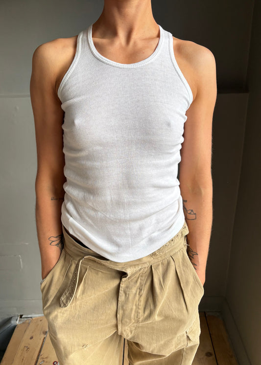 1950s white vest