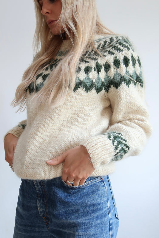 70s handknit fair isle