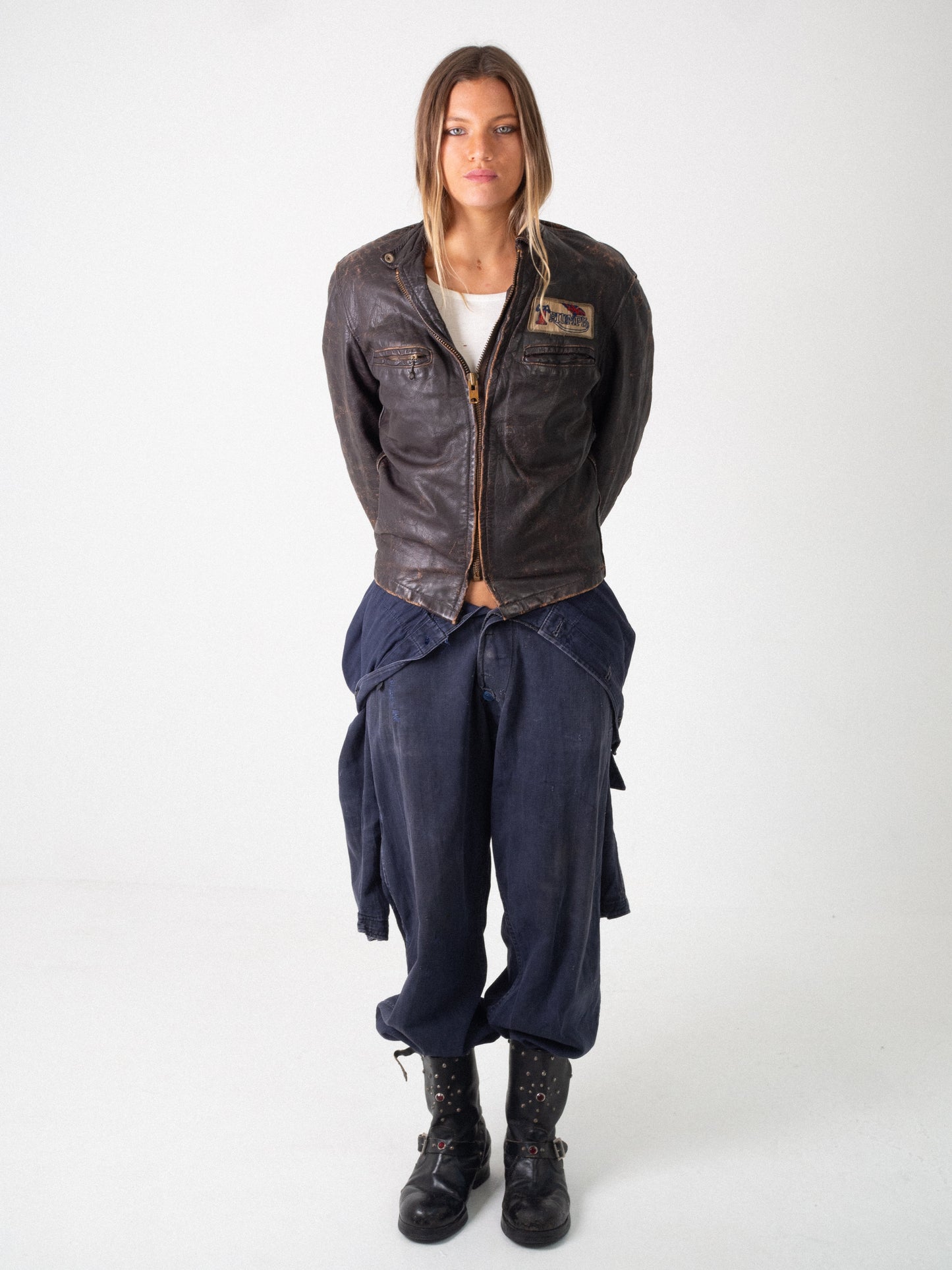 50S LEATHER BIKER JACKET