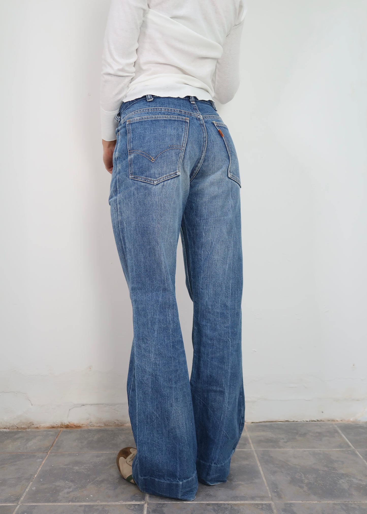 Early 70s big E orange tab Levis