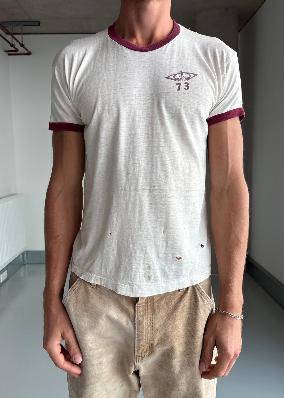 THRASHED 70S RINGER TEE