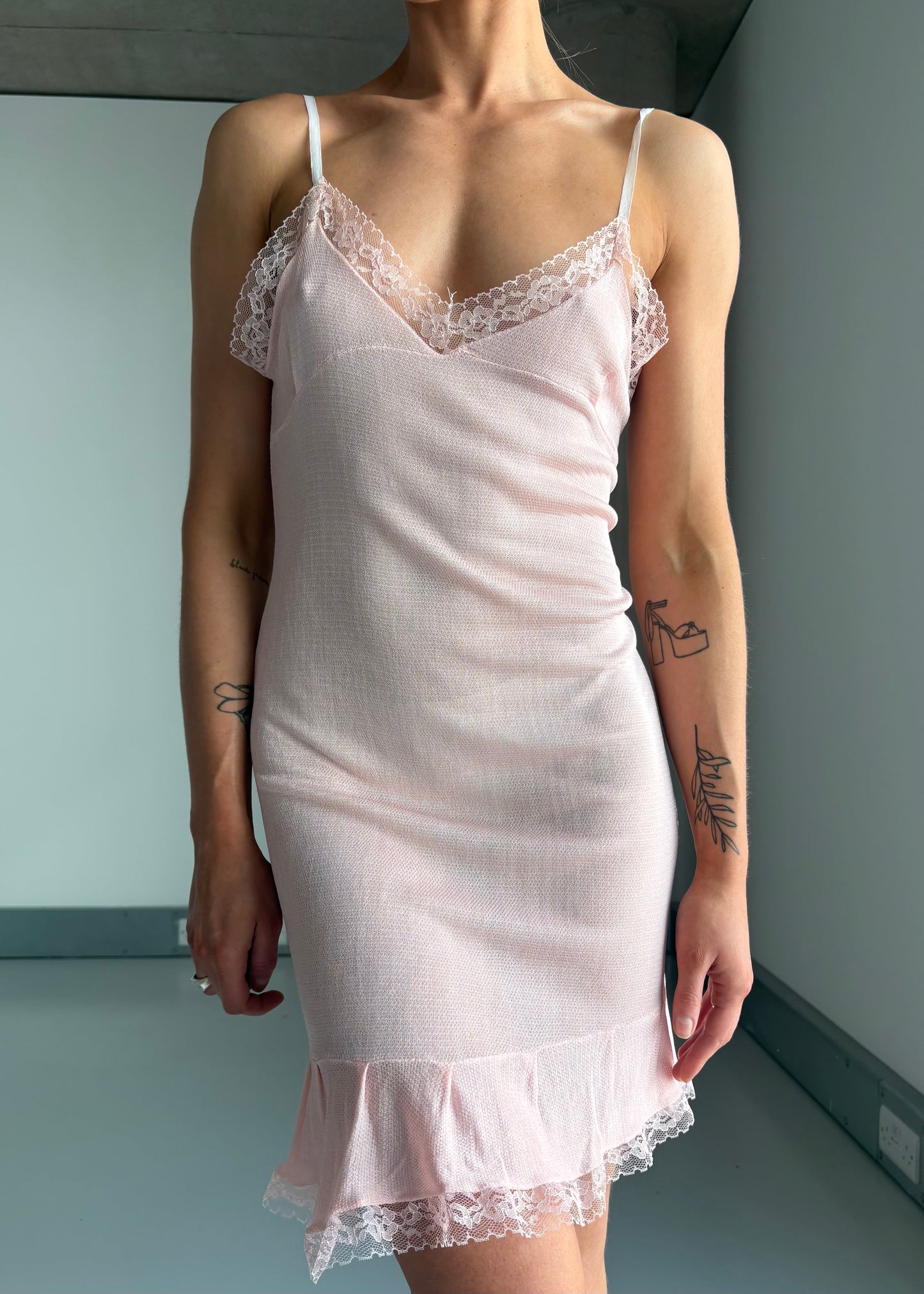 50s nylon slip dress