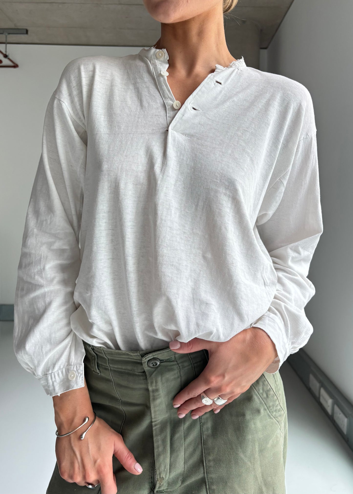 Soft cotton Henley