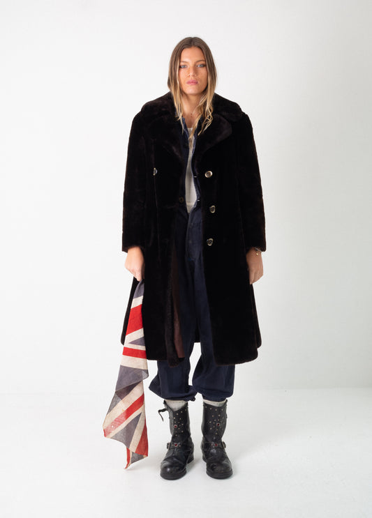 1960S SHORT PILE SHEEPSKIN COAT