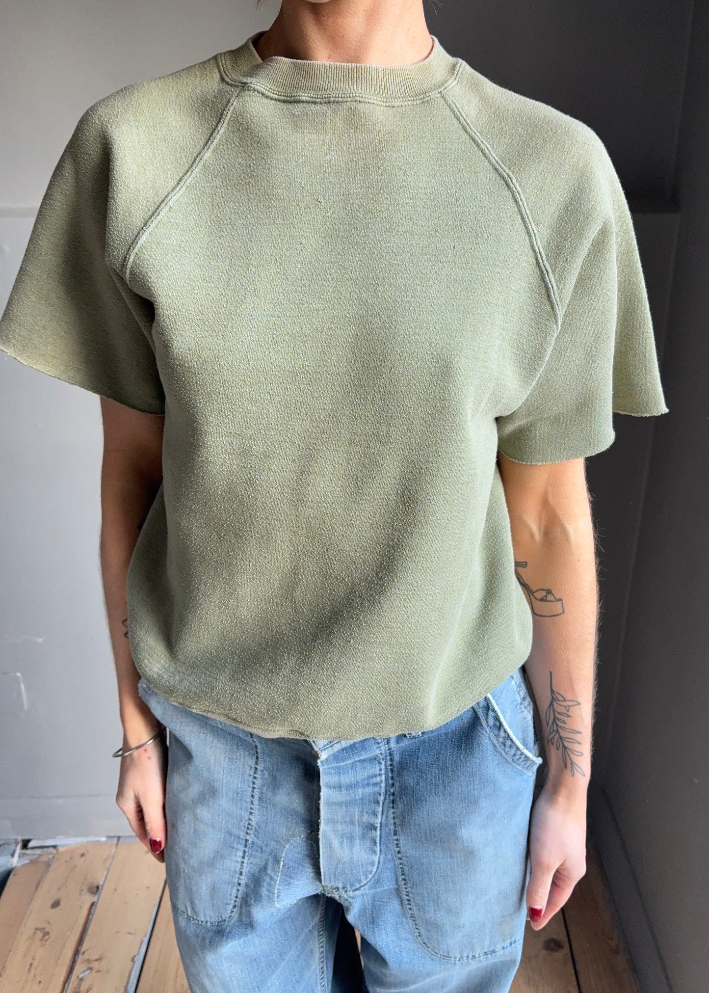 1960s soft cut off sweat