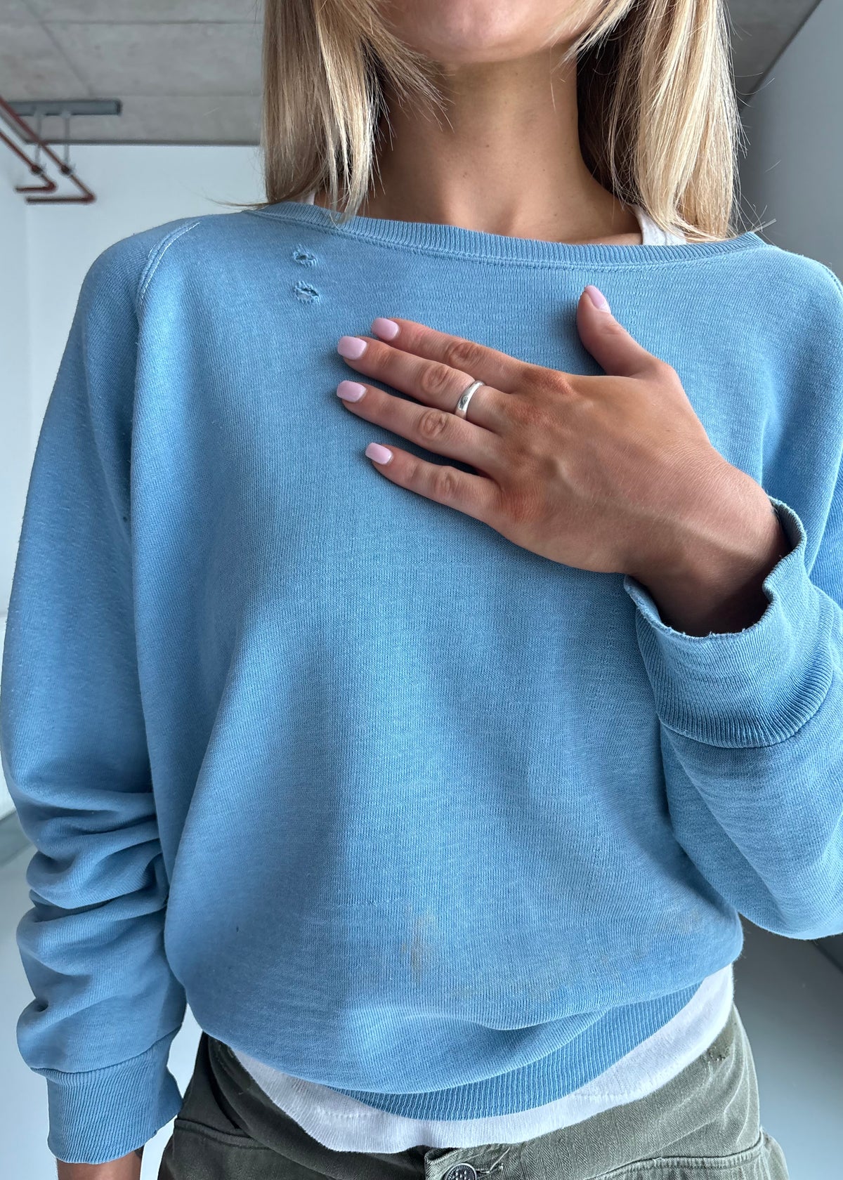60s blue sweatshirt