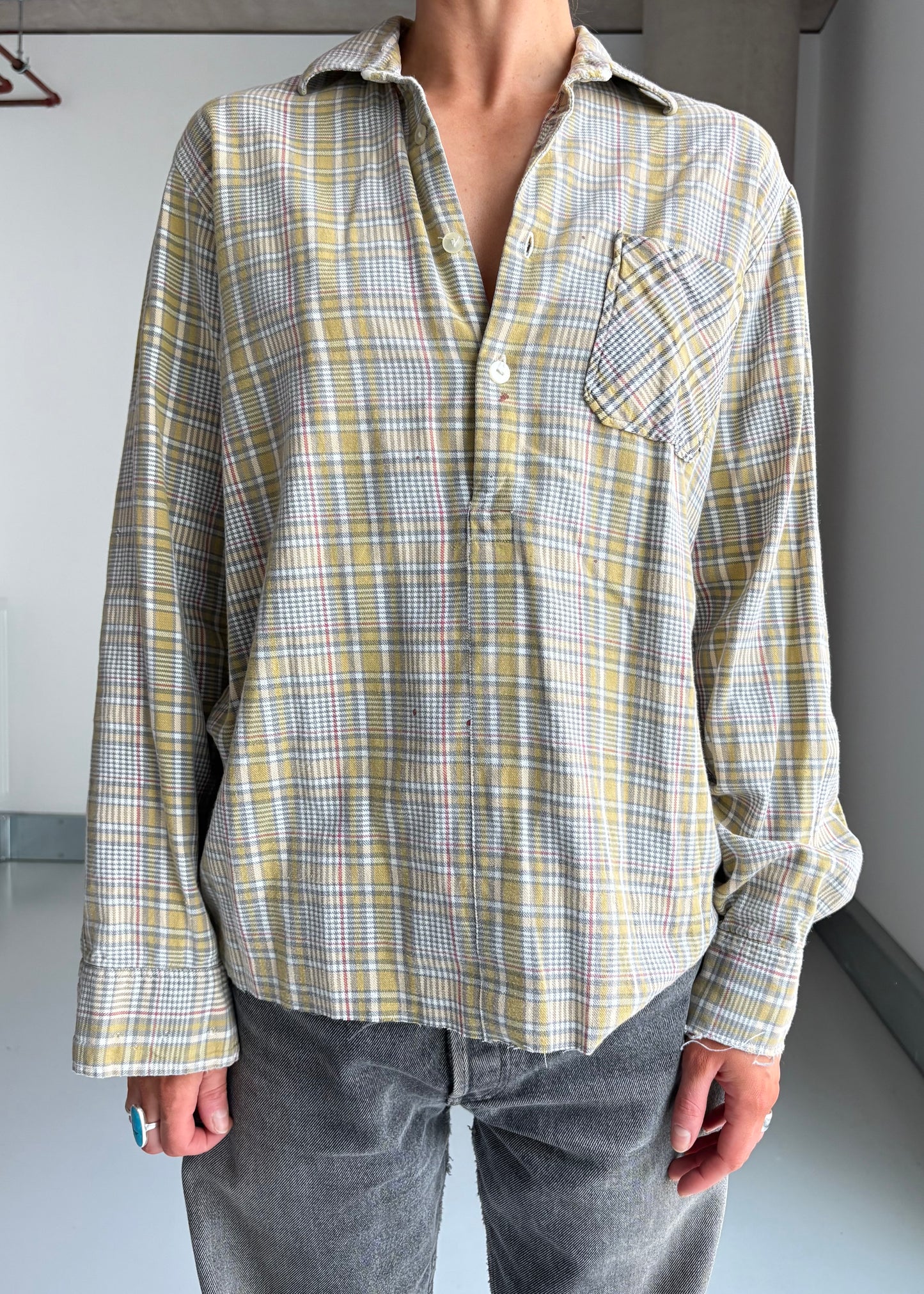 60s cotton work shirt