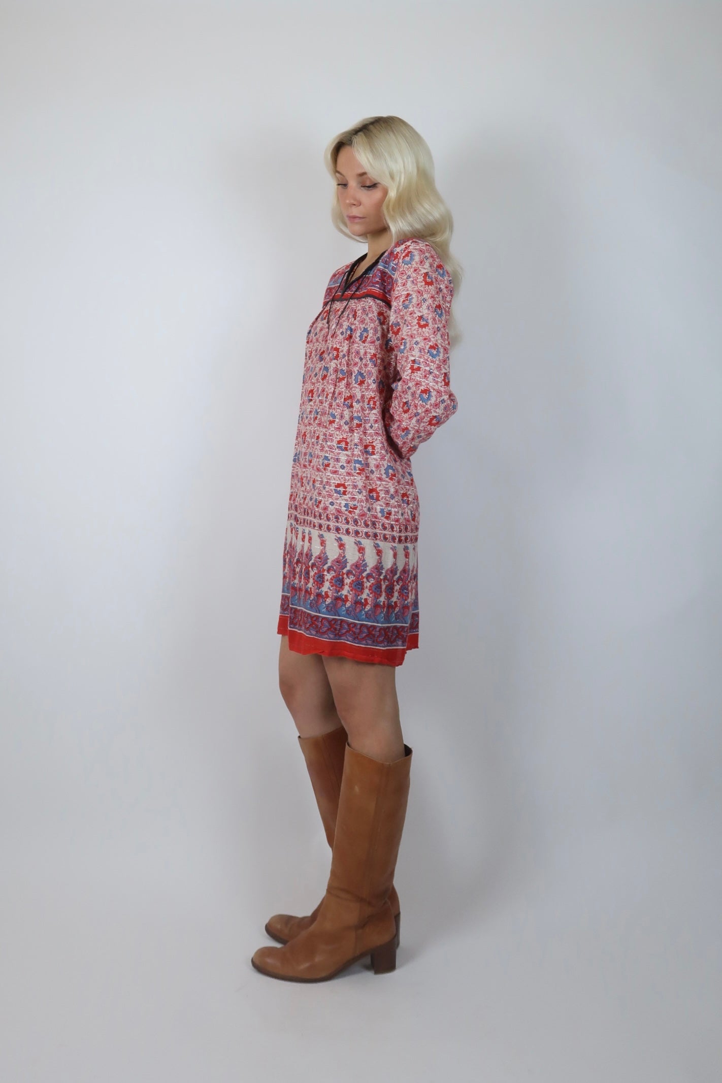 1970s Gauze mini dress