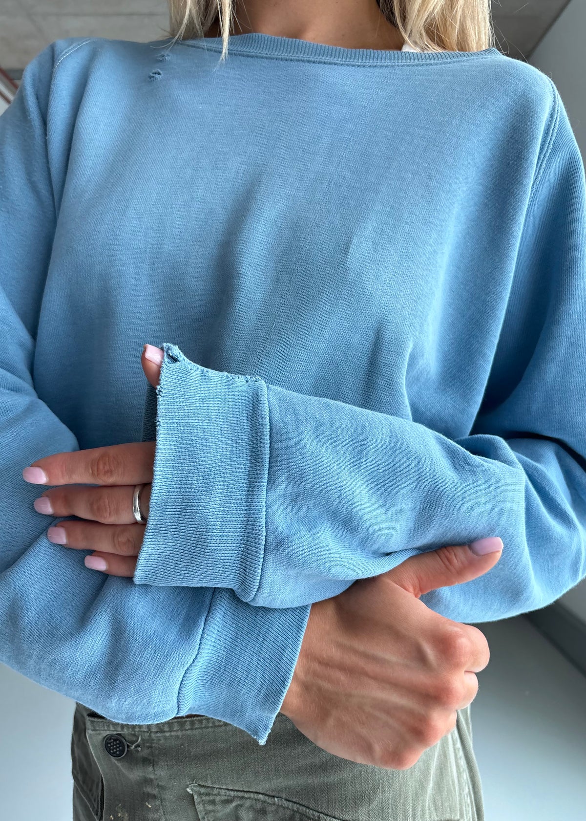 60s blue sweatshirt