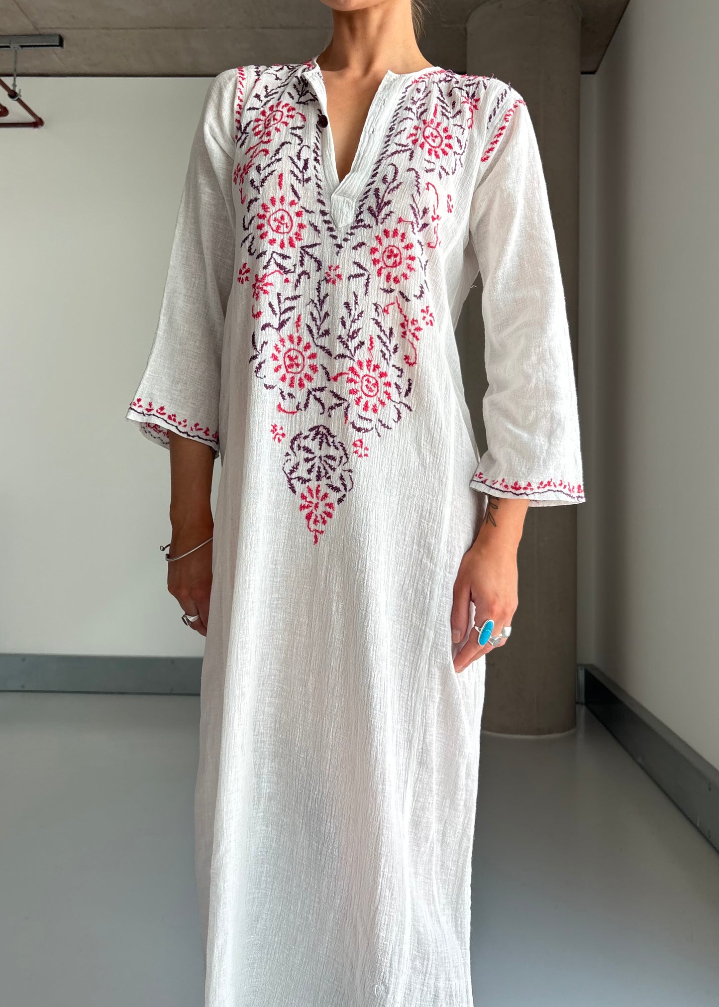 60S EARLY 70S CHEESECLOTH DRESS