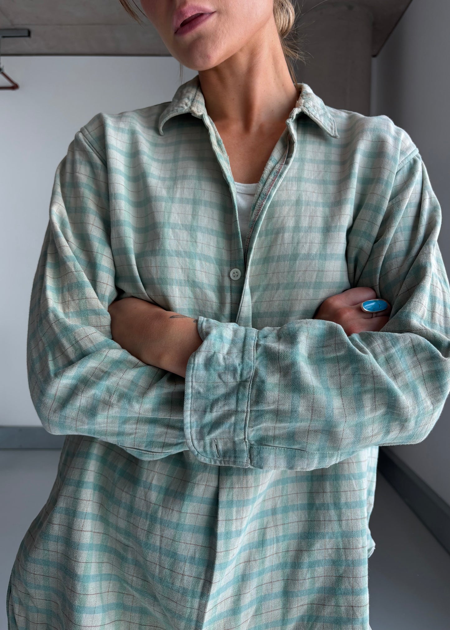 Sun faded French WORKSHIRT
