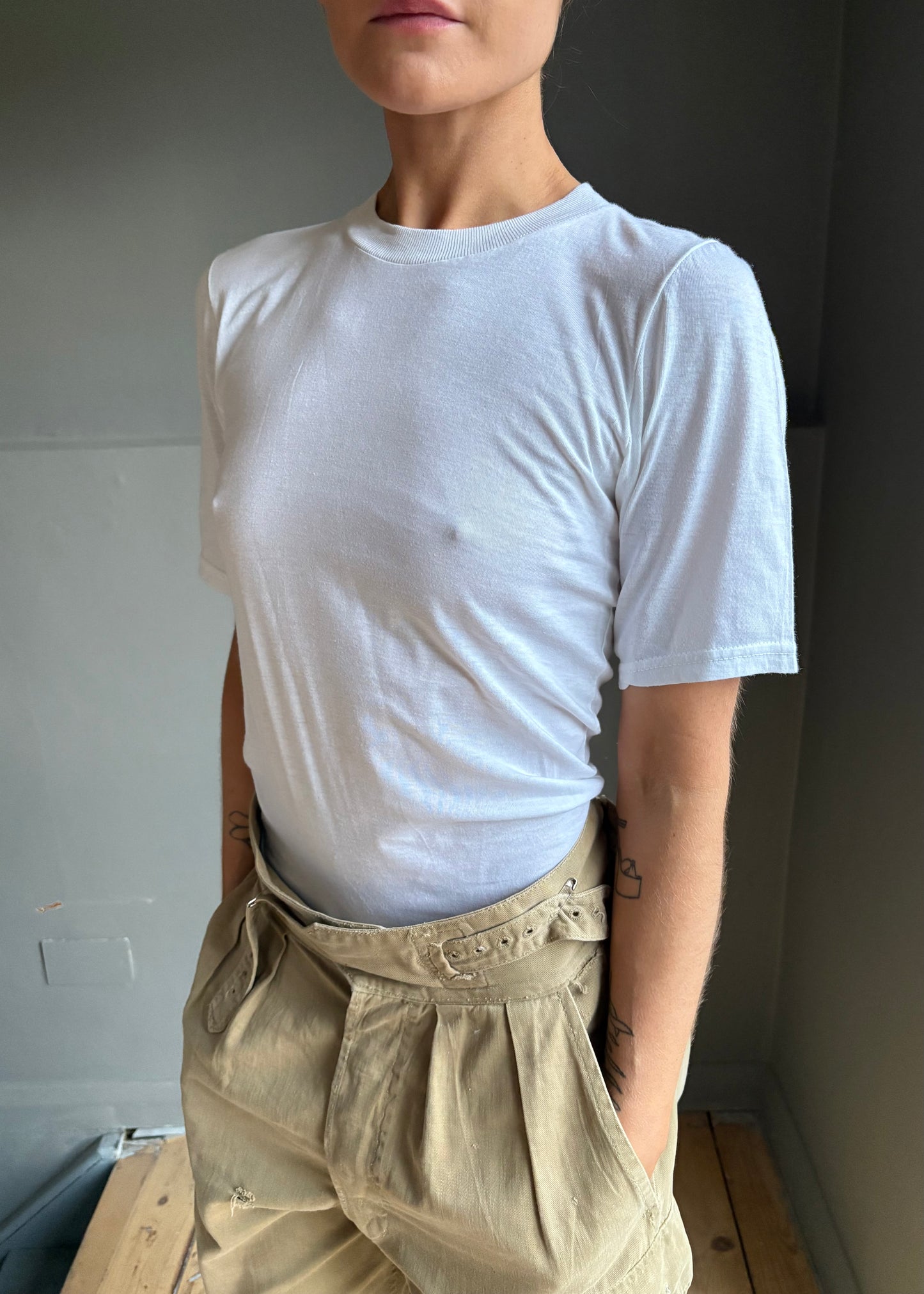 1970s white t-shirt