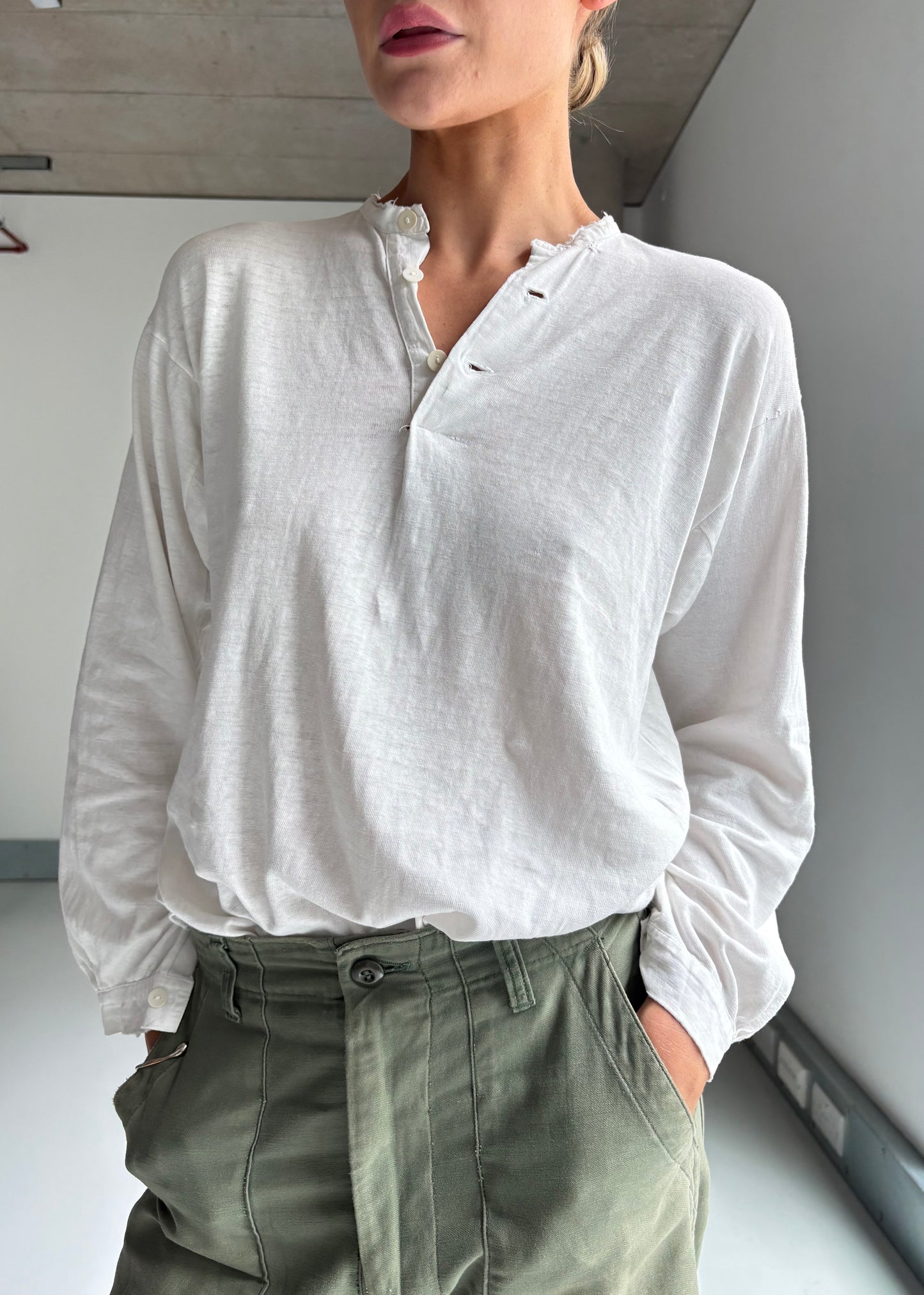 Soft cotton Henley
