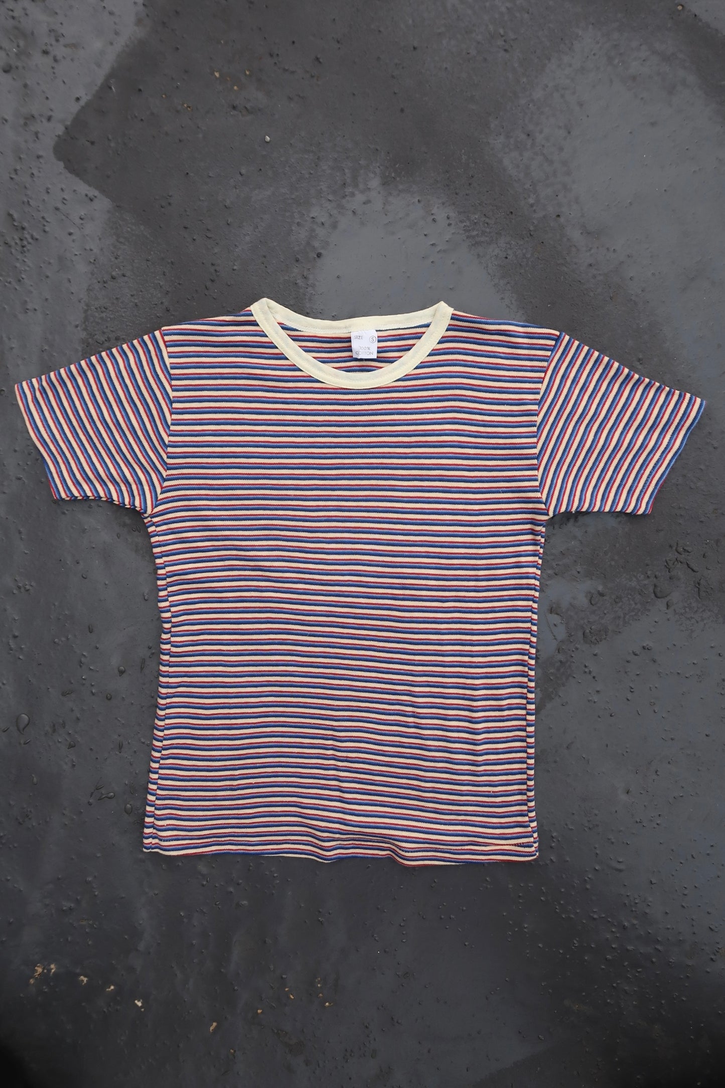 70s Stripe cotton tshirt