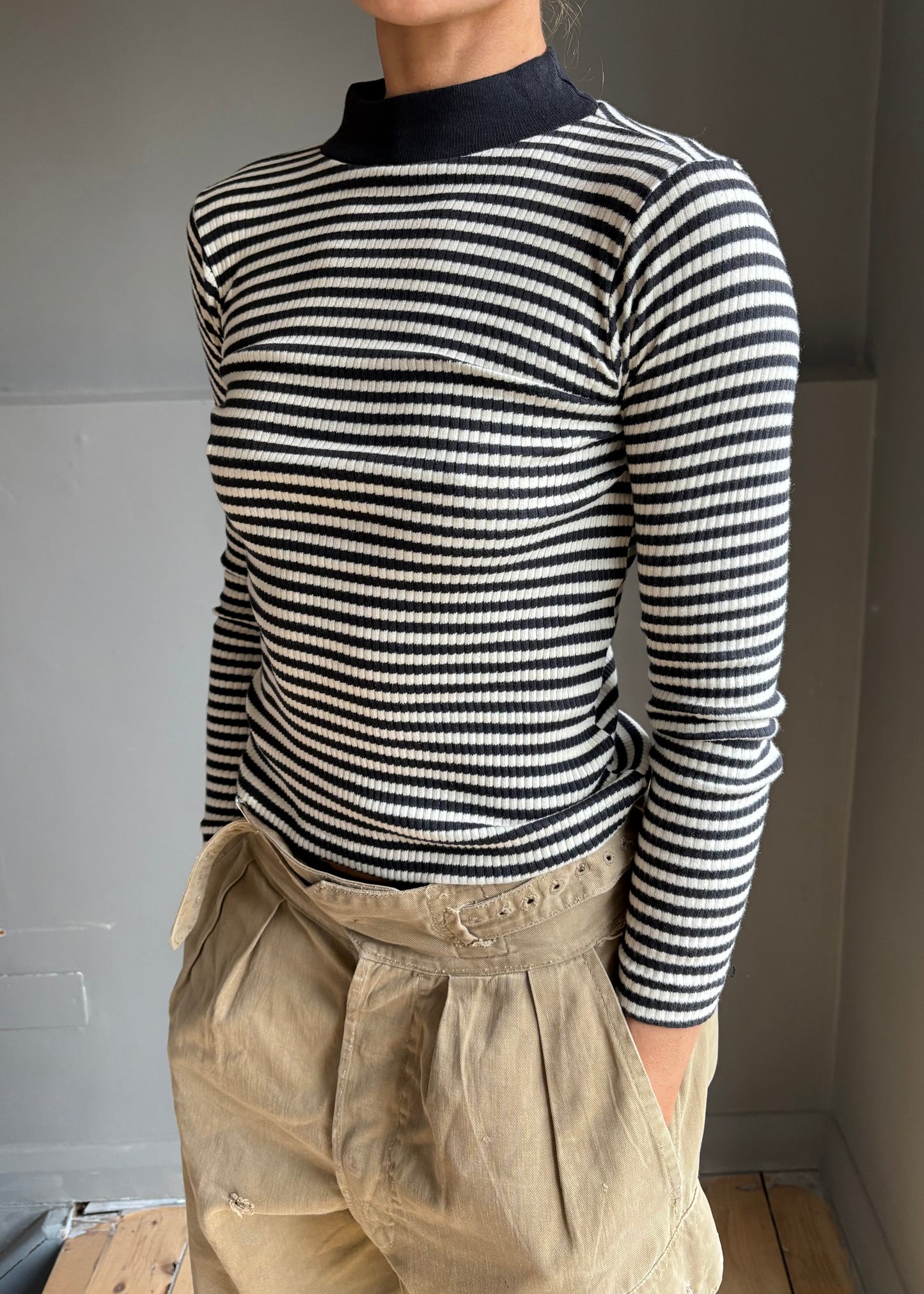 1970s cotton stripe top