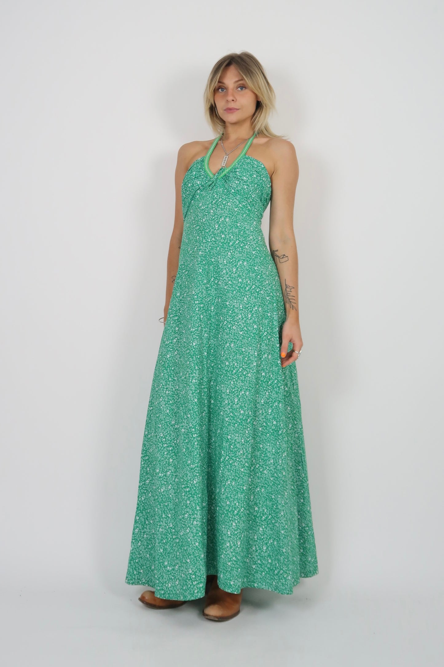 1970s cotton maxi dress