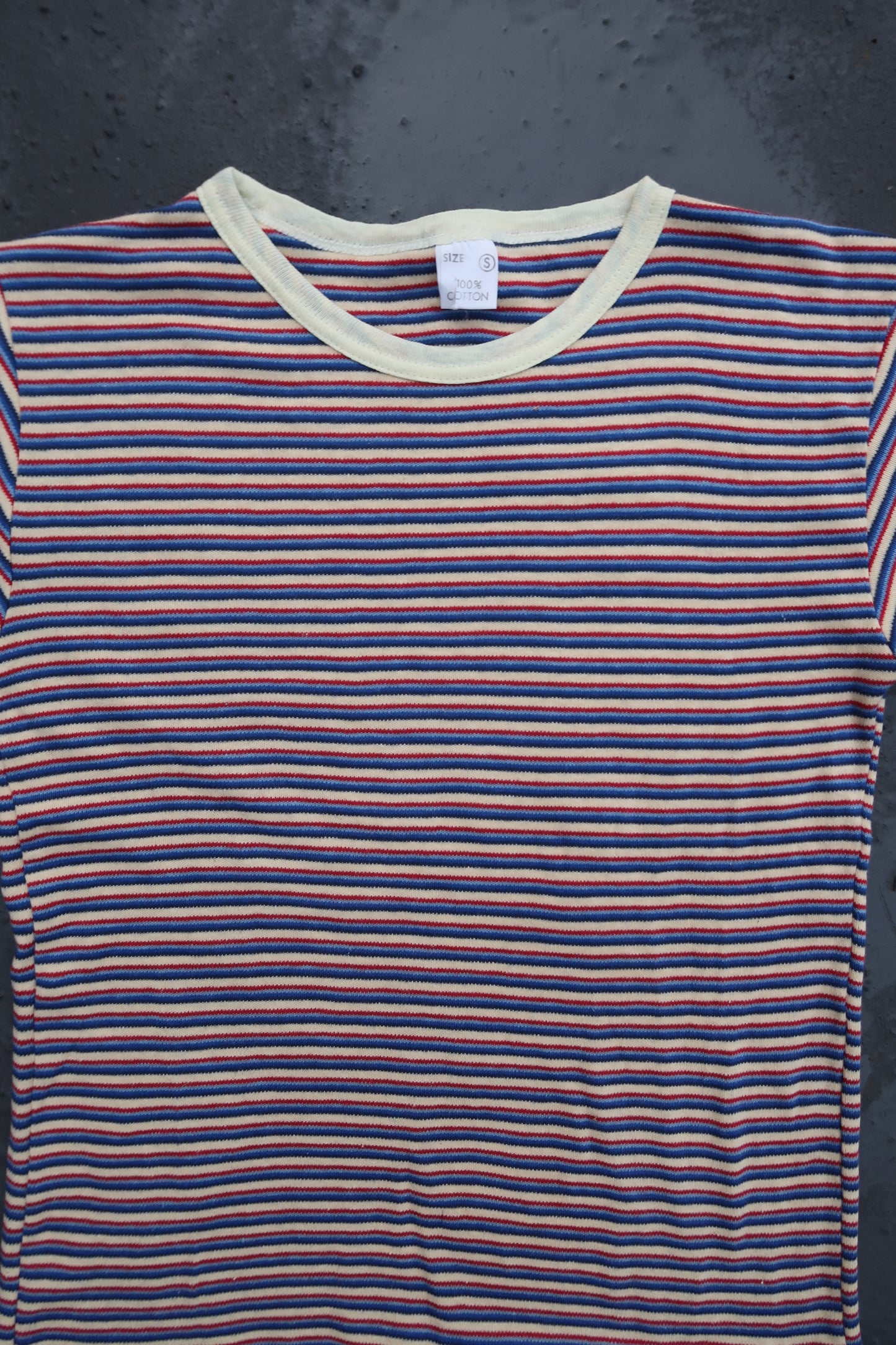 70s Stripe cotton tshirt
