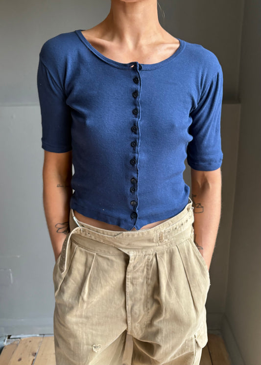 1970s button up tshirt