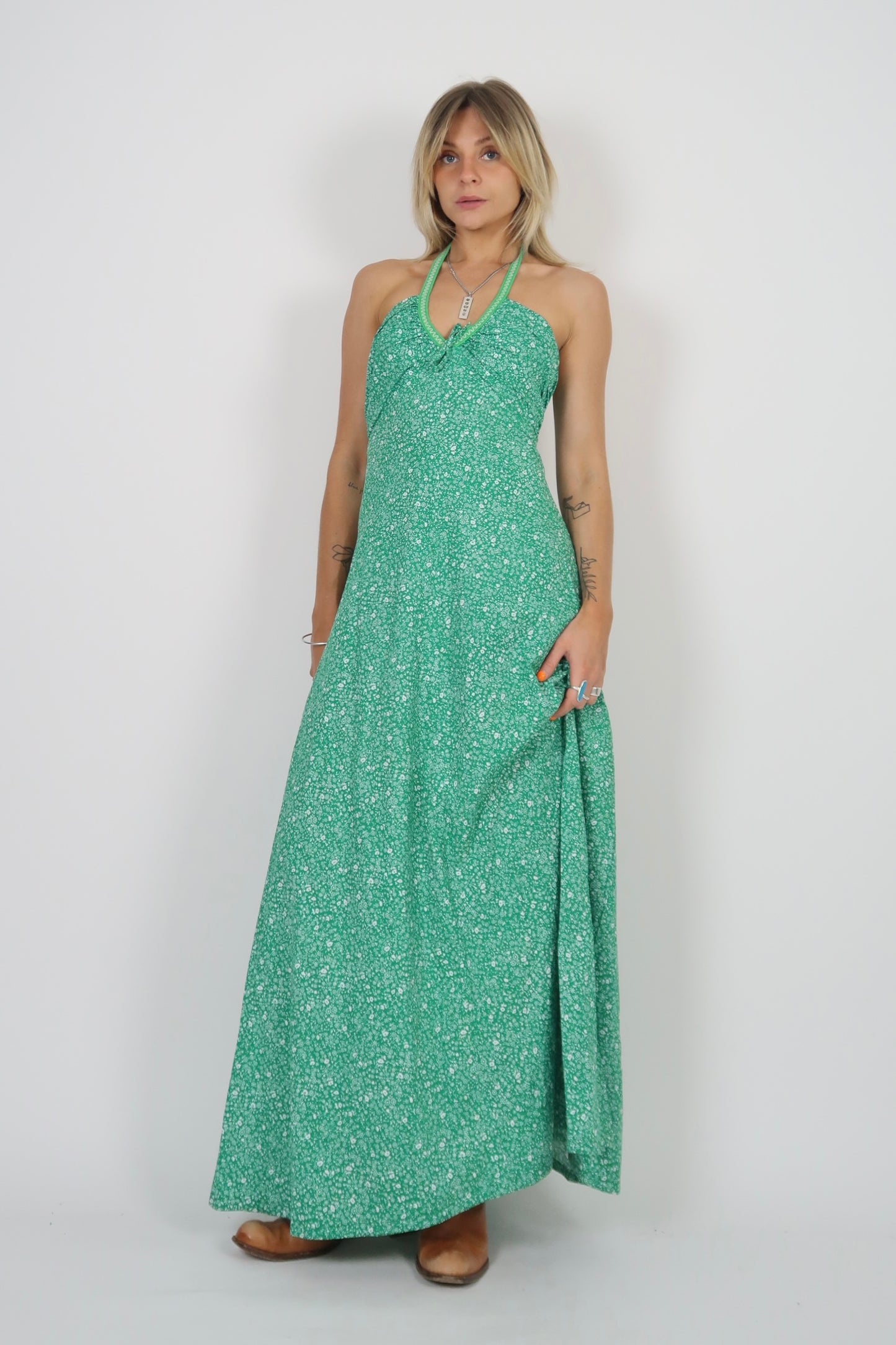1970s cotton maxi dress
