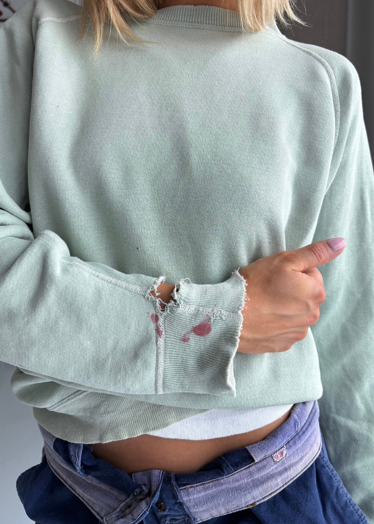 60s MINT GREEN SWEATSHIRT